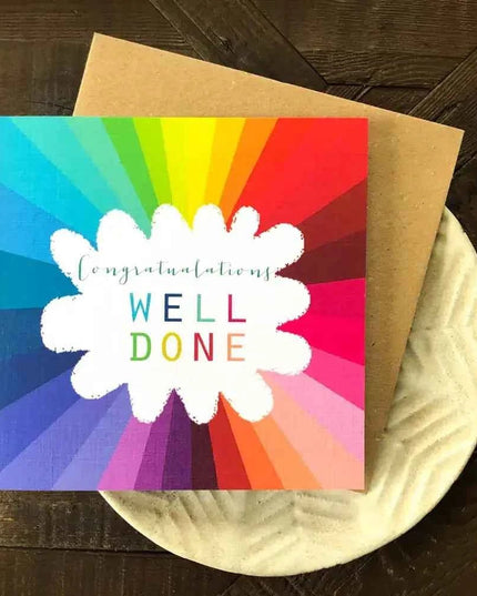 Colourful Well Done Card Congratulations Card