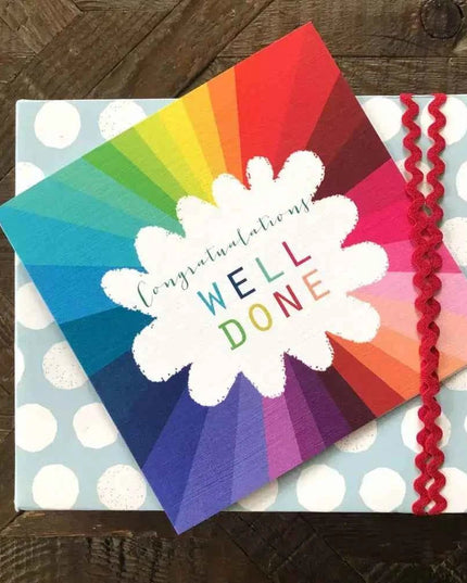 Colourful Well Done Card Congratulations Card