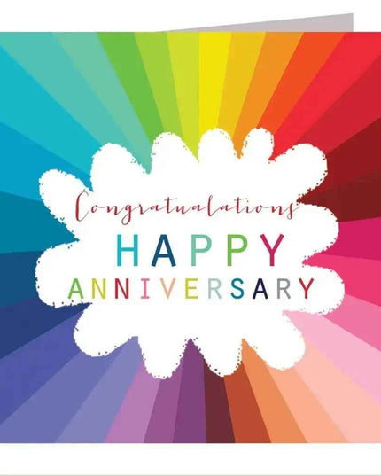 Colourful Happy Anniversary Card