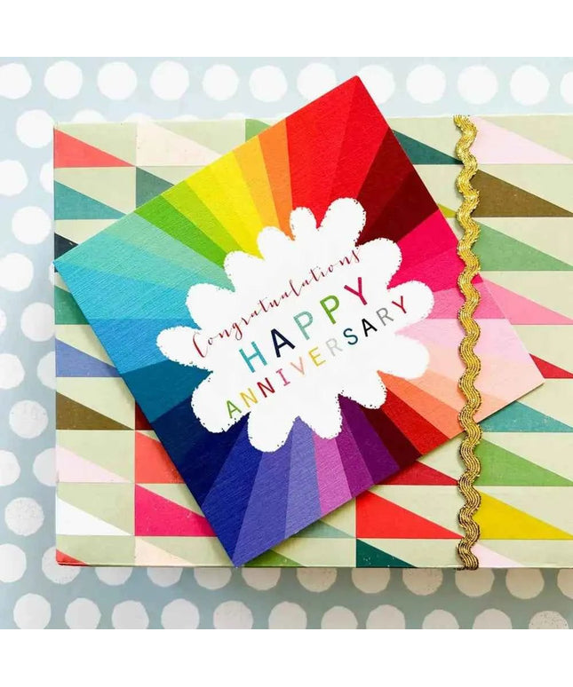 Colourful Happy Anniversary Card