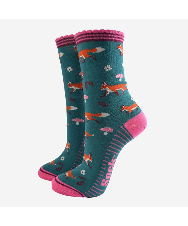 Women's Bamboo Socks - Fox Woodland