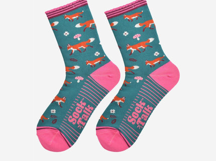 Women's Bamboo Socks - Fox Woodland