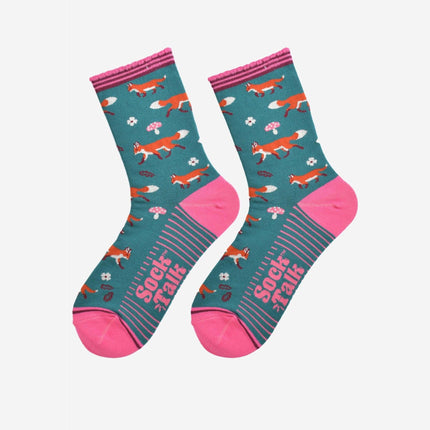 Women's Bamboo Socks - Fox Woodland