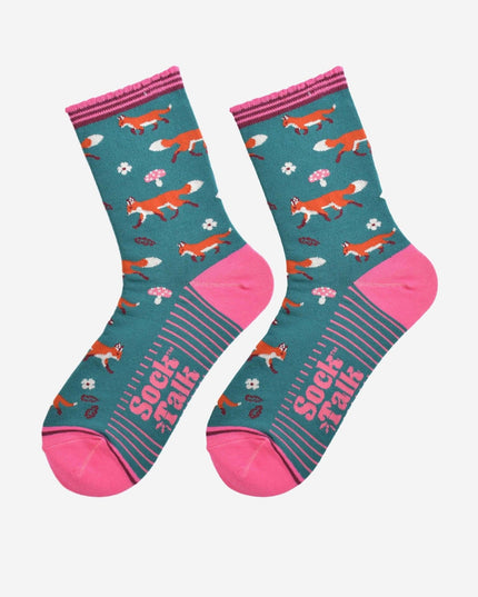 Women's Bamboo Socks - Fox Woodland