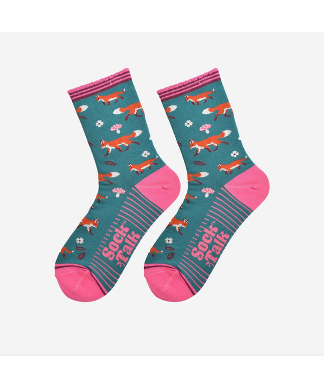 Women's Bamboo Socks - Fox Woodland
