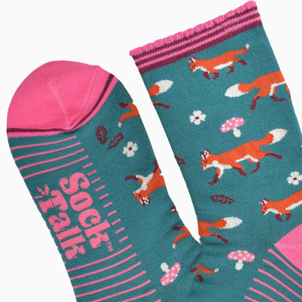 Women's Bamboo Socks - Fox Woodland