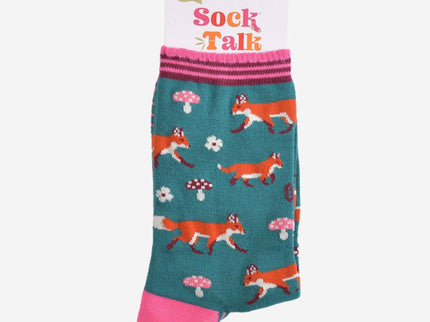 Women's Bamboo Socks - Fox Woodland