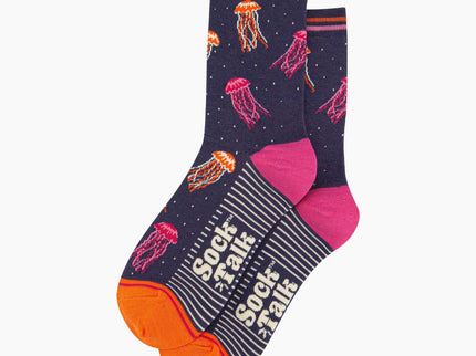 Women's Jellyfish Bamboo Socks - Navy