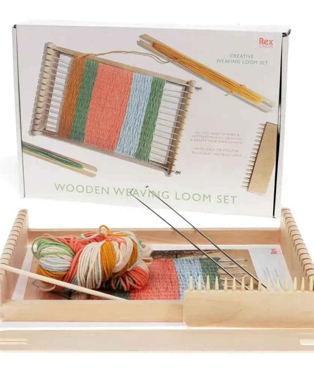 Wooden Weaving Loom Set