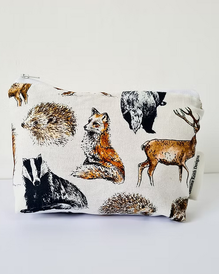 Woodland Animals Handmade Cosmetics Bag