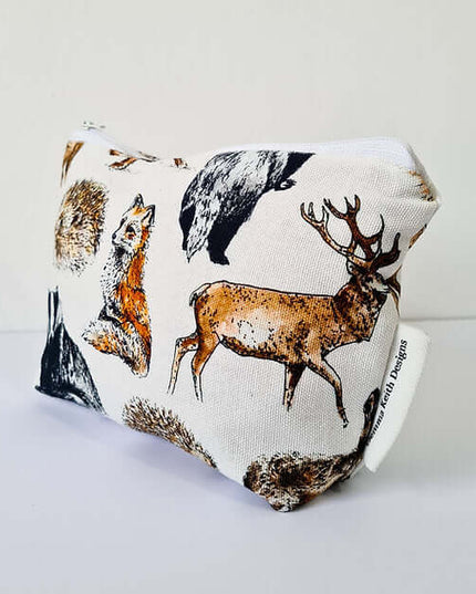 Woodland Animals Handmade Cosmetics Bag