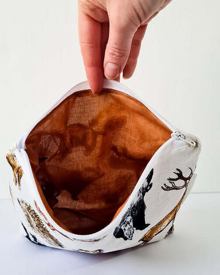 Woodland Animals Handmade Cosmetics Bag