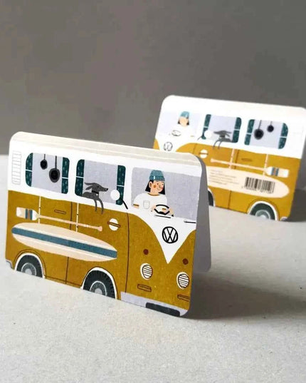 Yellow Campervan Greetings Card