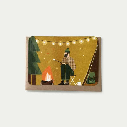Yellow Tent Greetings Card