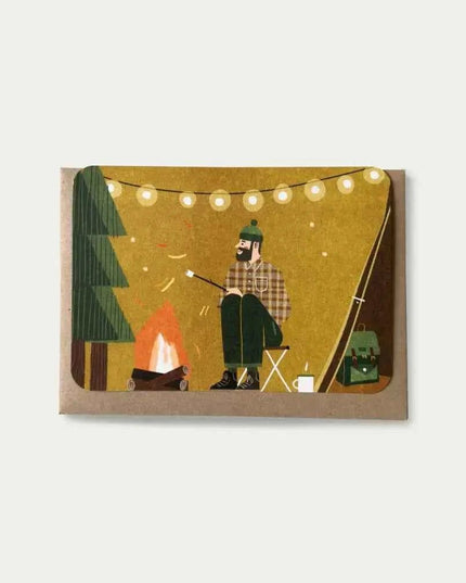 Yellow Tent Greetings Card