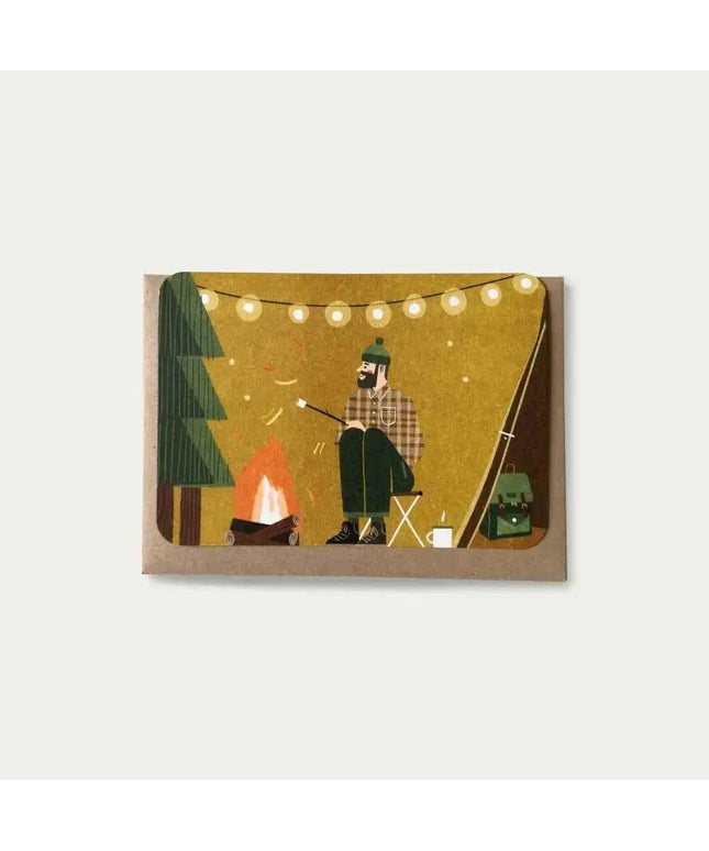 Yellow Tent Greetings Card