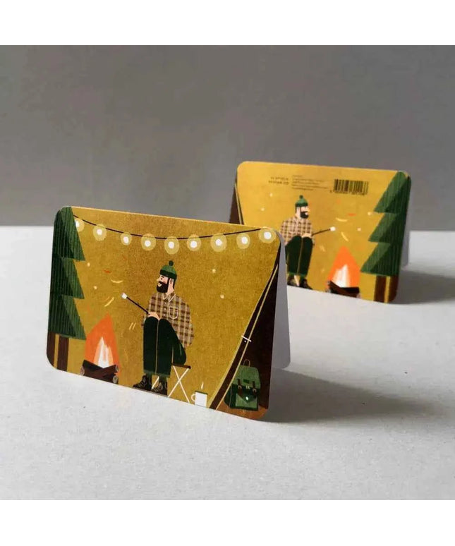 Yellow Tent Greetings Card