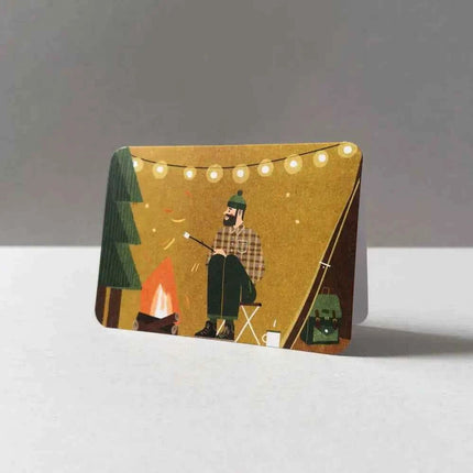 Yellow Tent Greetings Card