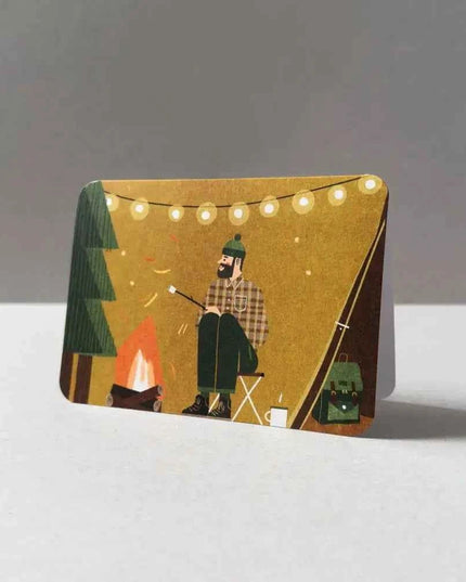 Yellow Tent Greetings Card