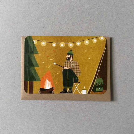 Yellow Tent Greetings Card