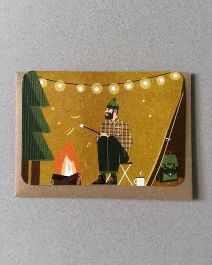 Yellow Tent Greetings Card