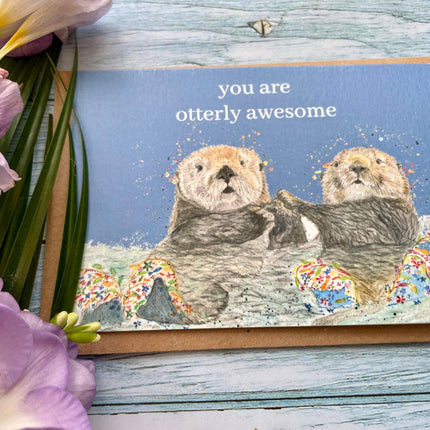 You are otterly awesome! | Eco Card | Encouraging card - The Red Squirrel
