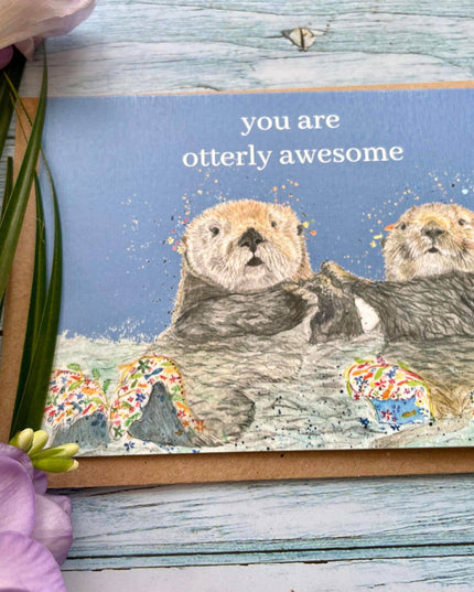 You are otterly awesome! | Eco Card | Encouraging card - The Red Squirrel