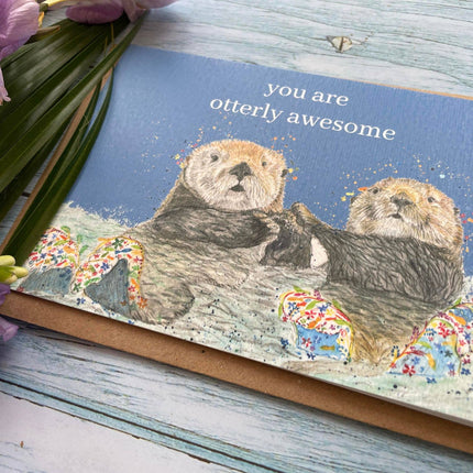 You are otterly awesome! | Eco Card | Encouraging card - The Red Squirrel