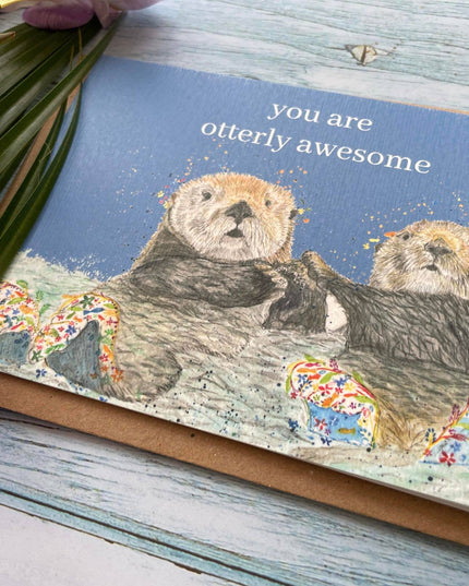 You are otterly awesome! | Eco Card | Encouraging card - The Red Squirrel