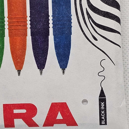 Zebra Z Grip Ballpoint Pens - 7 pen set Black Ink Comfort Grip Pens
