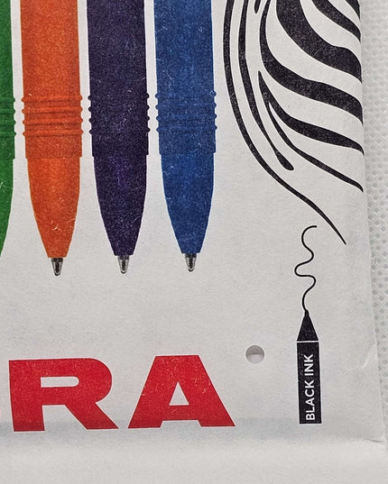 Zebra Z Grip Ballpoint Pens - 7 pen set Black Ink Comfort Grip Pens